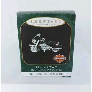 1999 Hallmark HD Motorcycle 1 Electra-Glide Keepsake Mini Ornament 1.5" L